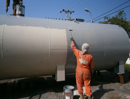 Tank sand blasting and painting